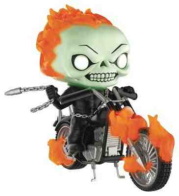 Funko Pop Rides: Marvel Classic Ghost Rider with Bike (Glow in the Dark Version)