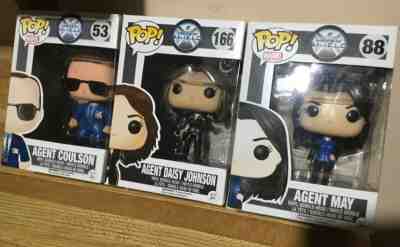 AGENT COULSON #53 & AGENT MAY #88 and Daisy #166 FUNKO POP LOT (Vaulted!)