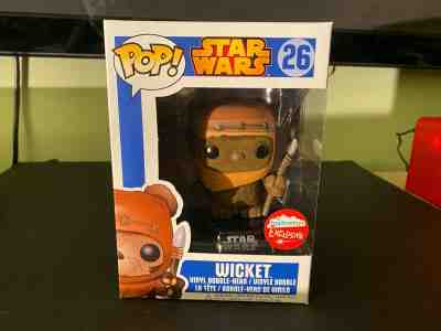 Funko Pop Star Wars Flocked Wicket Fugitive Toys Exclusive