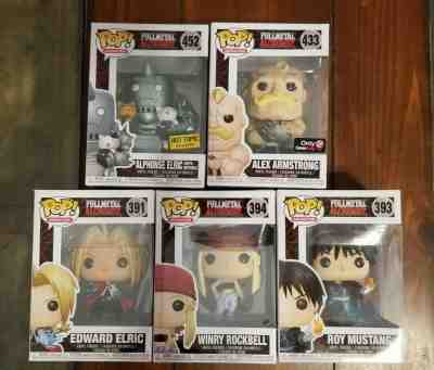 Funko Pop Fullmetal Alchemist Lot of 5 Hot Topic and Gamestop Exclusive