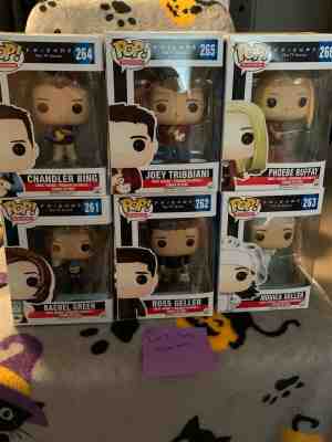 friends funko pop set vaulted ross, rachel, monica, chandler, phoebe, and joey