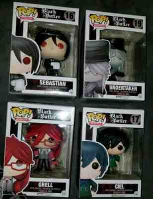 Black Butler Funko Pop Set Sebastian Ciel Grell Undertaker Anime