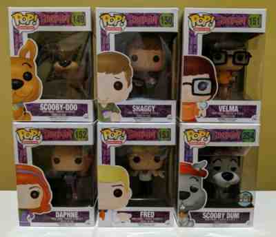 FUNKO POP SET OF 6 SCOOBY-DOO SHAGGY DAPHNE FRED VELMA SCOOBY-DUM VAULTED RARE