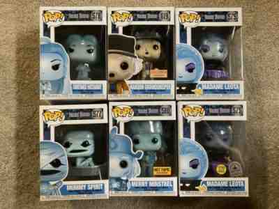 FUNKO DISNEY HAUNTED MANSION SET OF 6 POP INCLUDING EXCLUSIVES