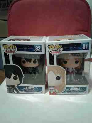 Funko Pop! Sword Art Online Asuna #81 AND Kirito #82 Hot Topic EXCLUSIVE