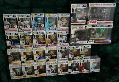 Funko Pop Star Wars Lot 29 Pops Exclusives SDCC NYCC Galactic Convention Flocked