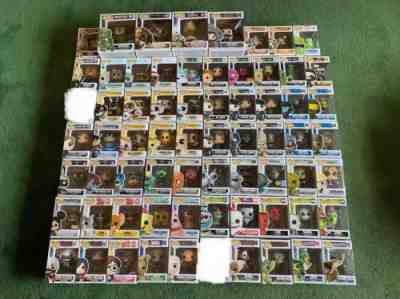 HUGE FUNKO POP! VINYL FIGURE LOT OF 66 NIB MIXED GAMES ANIMATION MOVIES