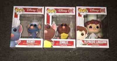 Funko Pop Disney Ratatouille Complete Set REMY EMILE ALFREDO LINGUINI 