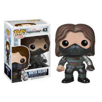 Funko Pop Marvel #43 Captain America Winter Soldier (Unmasked) RARE Vaulted NIB