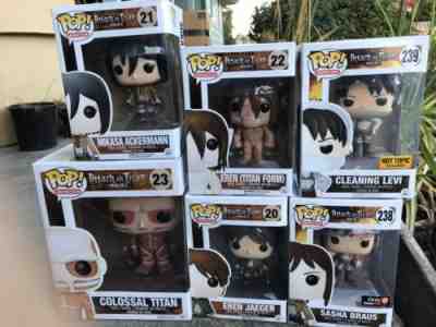 Funko Pop! Attack On Titan Bundle #20-23,238,239