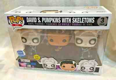  Funko Pop David S Pumpkins 3 pack Glow In The Dark SNL Funko Shop Exclusive!