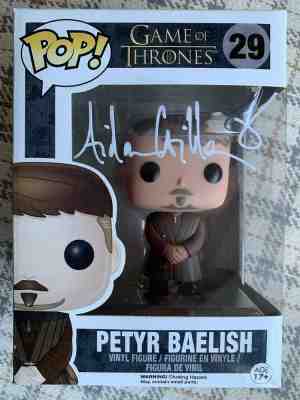 AIDAN GILLEN SIGNED FUNKO POP! *PETYR BAELISH, GAME OF THRONES* #29