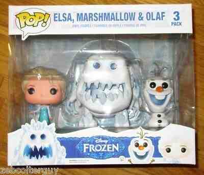 FUNKO POP FROZEN 3 PACK EXCLUSIVE SET ELSA MARSHMALLOW OLAF LIMITED EDITION