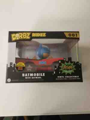 DORBZ RIDEZ 001 BATMOBILE WITH BATMAN IN RED- VERY RARE COMIC CON 2015 EXCLUSIVE