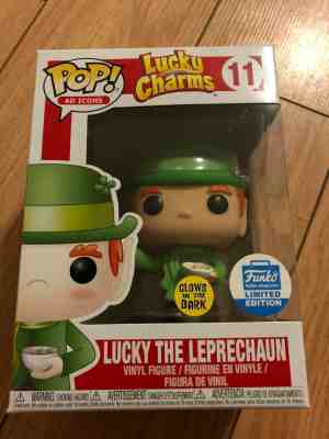 Funko Pop! Ad Icons Lucky Charms Lucky The Leprechaun GITD Glow **BOX DAMAGE!!**