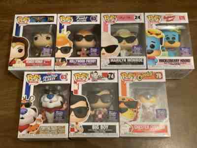 FUNKO HOLLYWOOD HQ Set of 7 Store Exclusive Pop Figures Brand New BOB’S BIG BOY