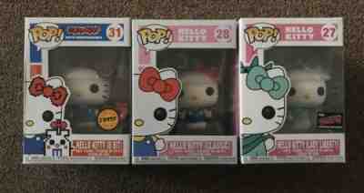 Funko Pop Hello Kitty Lot Chase (8 Bit) Crease Box (classic) Nycc (Lady Liberty)