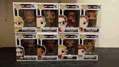 Funko Pop! Complete Set of 8 The Big Bang Theory Sheldon Penny Leonard Howard