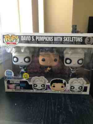 Funko POP! SNL David S. Pumpkins W/ Skeletons 3-Pack GITD Funko Shop Limited Ed.