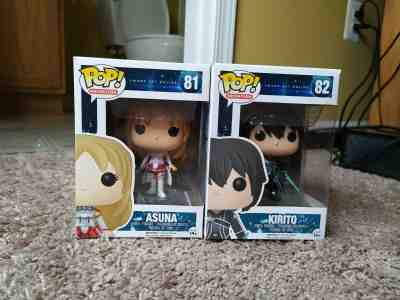 Funko Pop Bundle SAO Sword Art Online Asuna and Kirito Collectable Figures