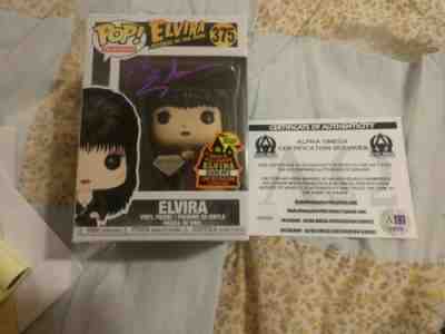 *SIGNED* Funko Pop Elvira Diamond Purple Spooky Empire 375 LE IN HAND With COA!