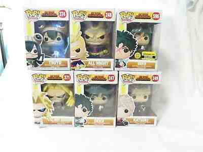 My Hero Academia Lot of 6 Funko Pop New- Glow Deku, All Might, Bakugo, Tsuyu etc