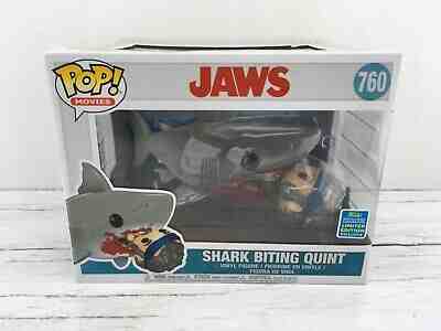 Funko Pop Jaws Shark Biting Quint 2019 SDCC Limited Edition IN HAND EXCLUSIVE 