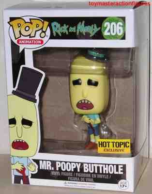 FUNKO POP ANIMATION RICK & MORTY MR. POOPY BUTTHOLE #206 HT EXCLUSIVE In Stock