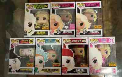 Funko Pop Drag Queens Lot of 7 Hot Topic Exclusive