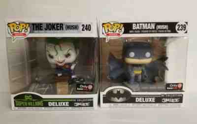 Funko Pop -Batman Hush Set- The Joker + Batman GameStop Exclusive Deluxe Jim Lee