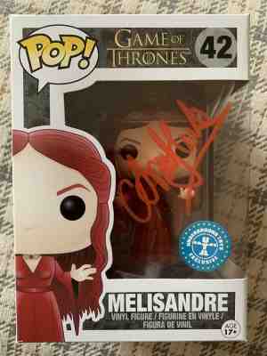 CARICE VAN HOUTEN SIGNED FUNKO POP! *MELISANDRE TRANSLUCENT GAME OF THRONES* #42