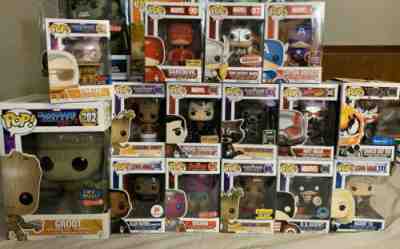 Funko Pop Marvel Exclusive 15 Pop Lot MINT Rare Vaulted Nycc Sdcc CHASE