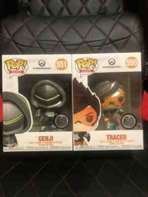 Overwatch 2 Tracer and Genji Blizzcon Exclusive Funko Pops