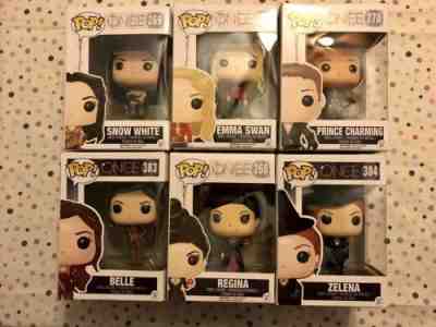 FUNKO POP!— ONCE UPON A TIME 6 FIGURE LOT INCLUDING EMMA SWAN & REGINA