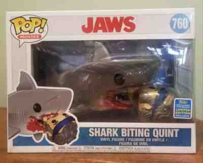 Funko Pop Jaws #760 JAWS BITING QUINT Vinyl Figure 2019 Con EXCLUSIVE NEW IN BOX