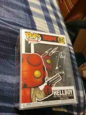 Hellboy Funko Pop (Autographed) (Ron Perlman) (COA)