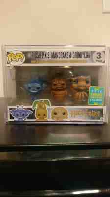 Funko Pop! Harry Potter Cornish Pixie, Mandrake & Grindylow SDCC Exclusive