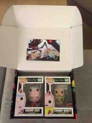 Funko POP! Shrimp Rick 644 & Shrimp Morty 645 2019 NYCC Fall Convention