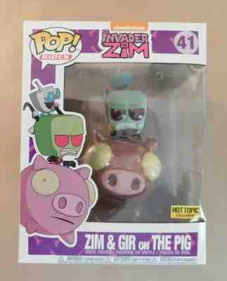 Funko Pop! Rides Zim & Gir On The Pig #41 Hot Topic Exclusive Invader Zim