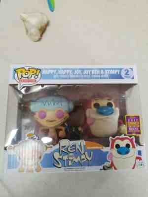 Funko POP Animation Ren & Stimpy Happy Happy Joy Joy 2 Pack SDCC 2017 LE 2500