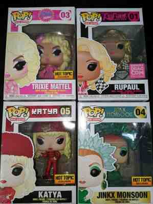 Funk pop! Drag Queens Rupaul Diamond, Trixie, Katya + Jinkx Brand new!