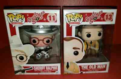 A Christmas Story Funko Pop Set Of Two Sheriff Ralphie #11 & The Old Man #13 