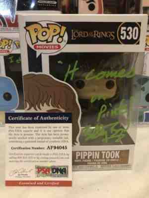 Funko Pop! Lord of the Rings Pippin Took #530 signed by Billy Boyd PSA COA