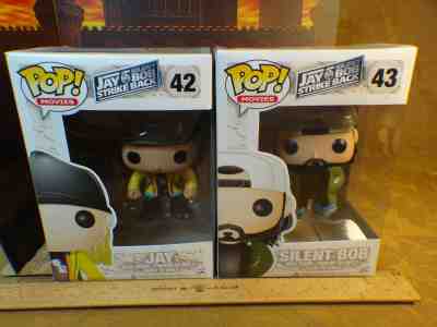 Funko Pop Movies Jay And Silent Bob #42 & #43 Vaulted/Retired In Protectors