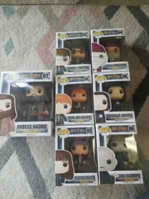 Funko Pop Harry Potter 1-7 Lot, snape, hagrid, ron, Voldemort, hermione