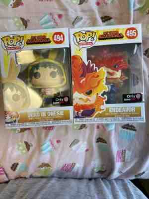 Funko Pop! My Hero Academia Endeavor #495 And Deku In Onsie #494