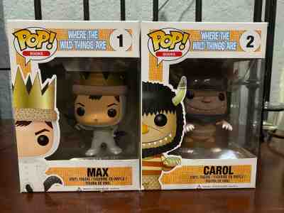 Rare Vaulted Funko Pop Where the Wild Things Are Max & Carol Set in Excellent 