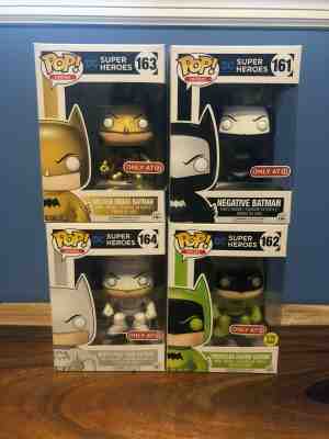 Funko Pop! Batman Target 4 Pack Negative Midas Radium North Pole Camo *NEW SET