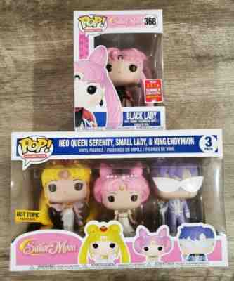 Sailor Moon Funko Pop Hot Topic Exclusive Black Lady, Neo Queen Serenity,...