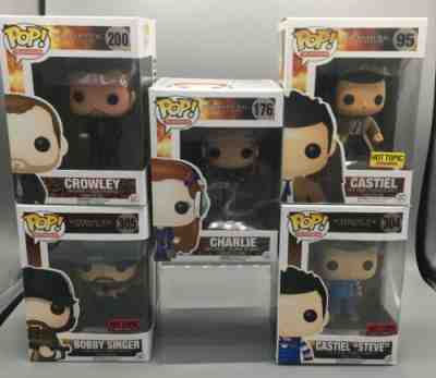 Lot Of 5 Supernatural Funko Pop Vinyl Figures NIB Bobby Singer Charlie Castiel